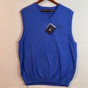 OXFORD Golf Men's Shirt Sweater Vest Medium Blue